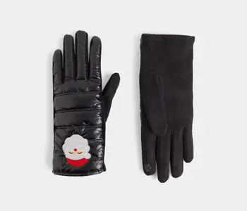 Santa Touchscreen Gloves - Black