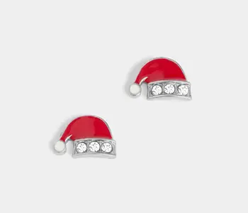 Whispers Glitzy Santa Hat Studs