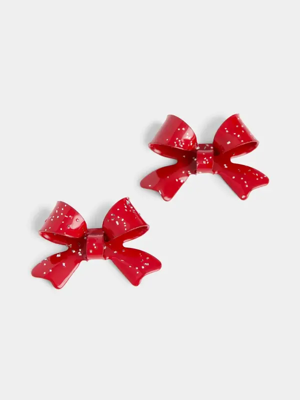 Whispers Christmas Bow Studs