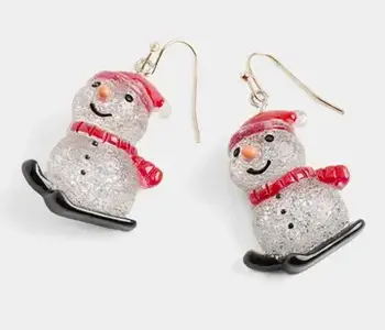 Whispers Skiing Snowman Dangle - Multi