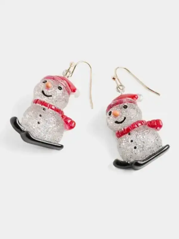 Whispers Skiing Snowman Dangle - Multi