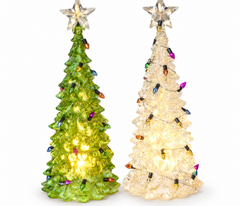 7.8"H Lighted Acrylic Christmas Tree