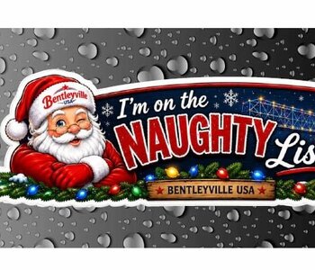 Naughty List 3D Bubble Sticker