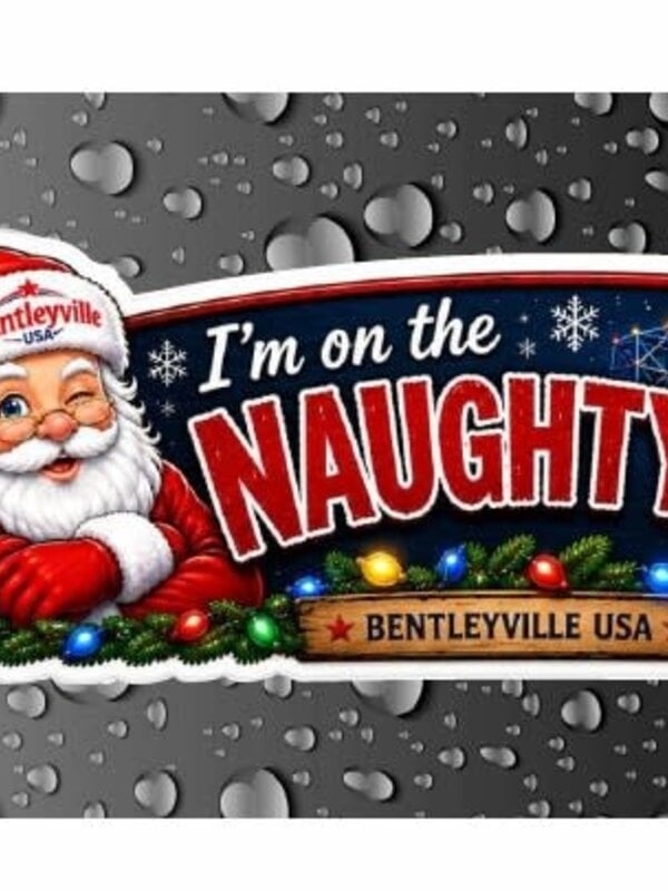 Naughty List 3D Bubble Sticker