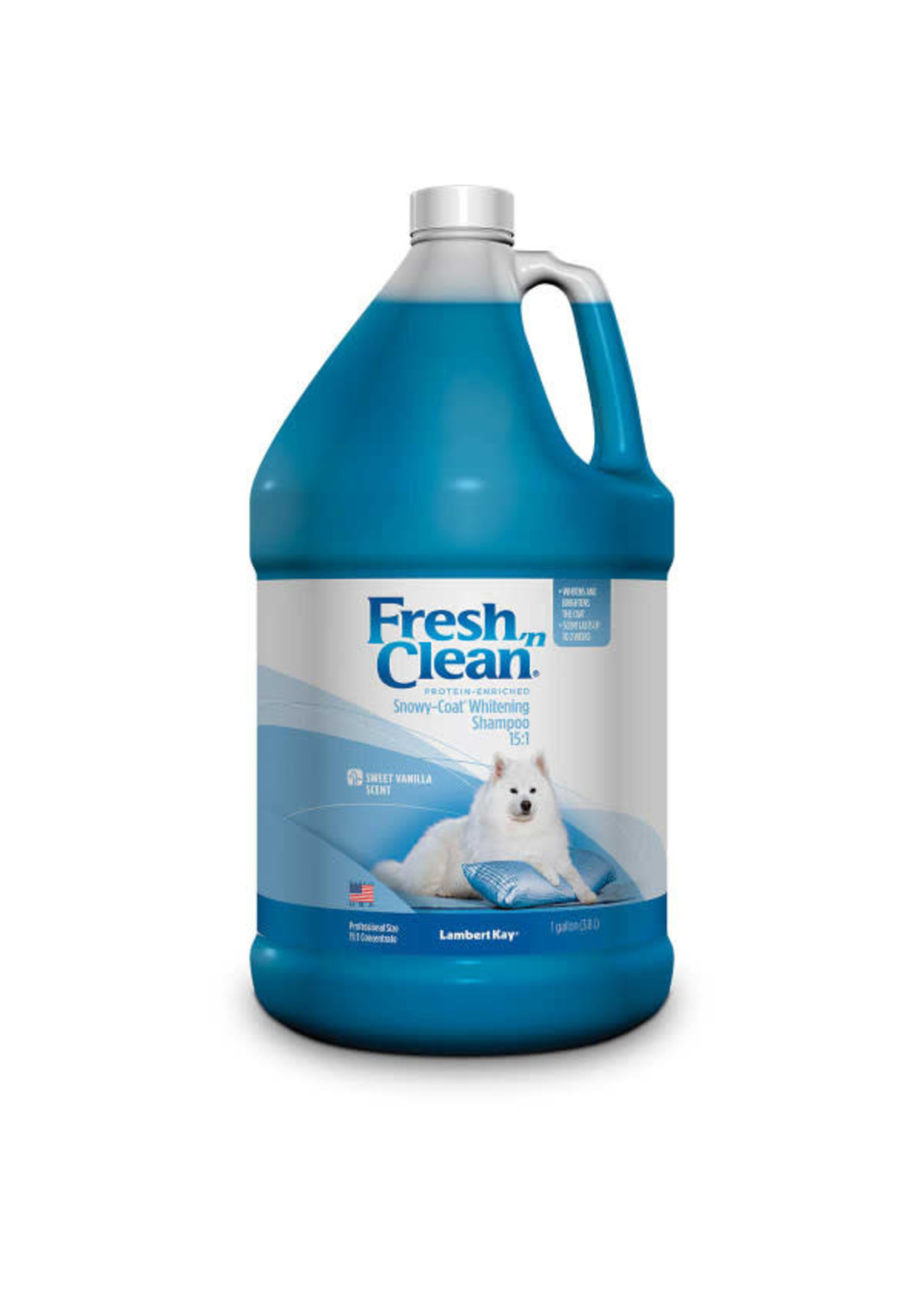 Fresh,n Clean SnowyCoat Whitening Shampoo Sweet Vanilla Scent 1 Gallon