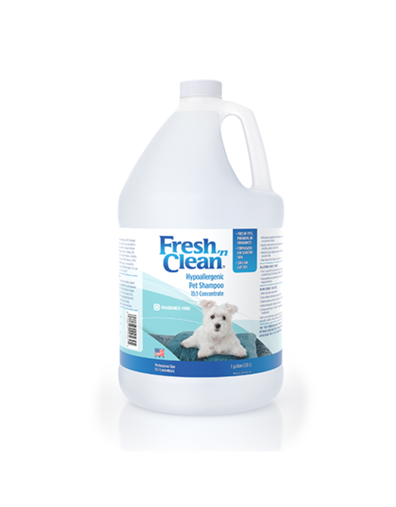 Fresh n' Clean Fresh,n Clean Hypoallergenic Pet Shampoo Concentrate Fragrance Free 1 Gallon