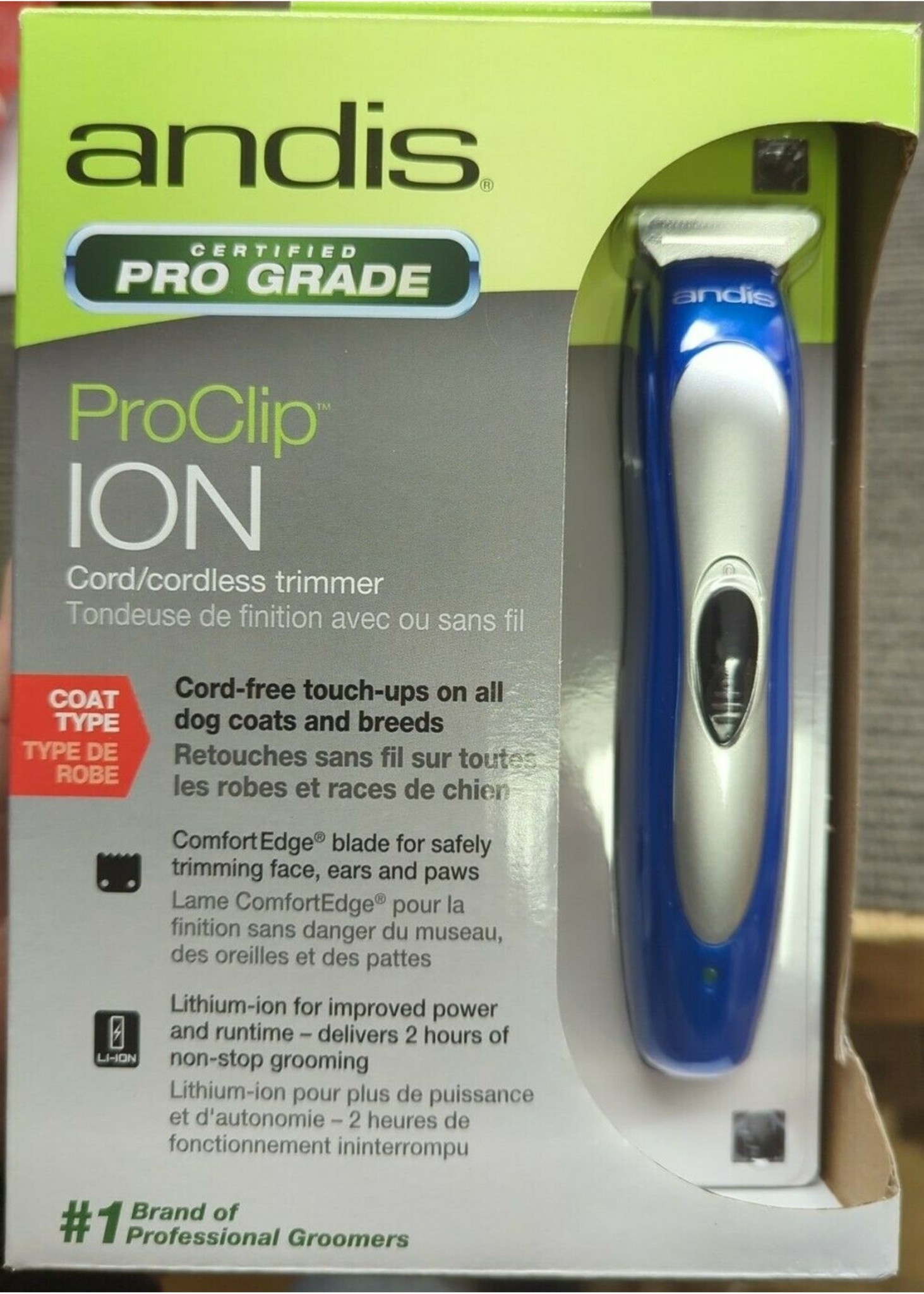 Andis ProClip ION Cordless Trimmer Coat Type