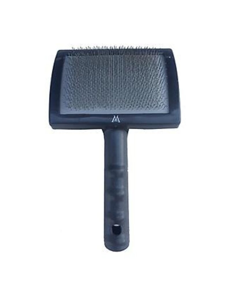 Millers Forge Millers Forge Stainless Steel Pins Universal Curved Slicker Brush with Plastic Handle Regular Black