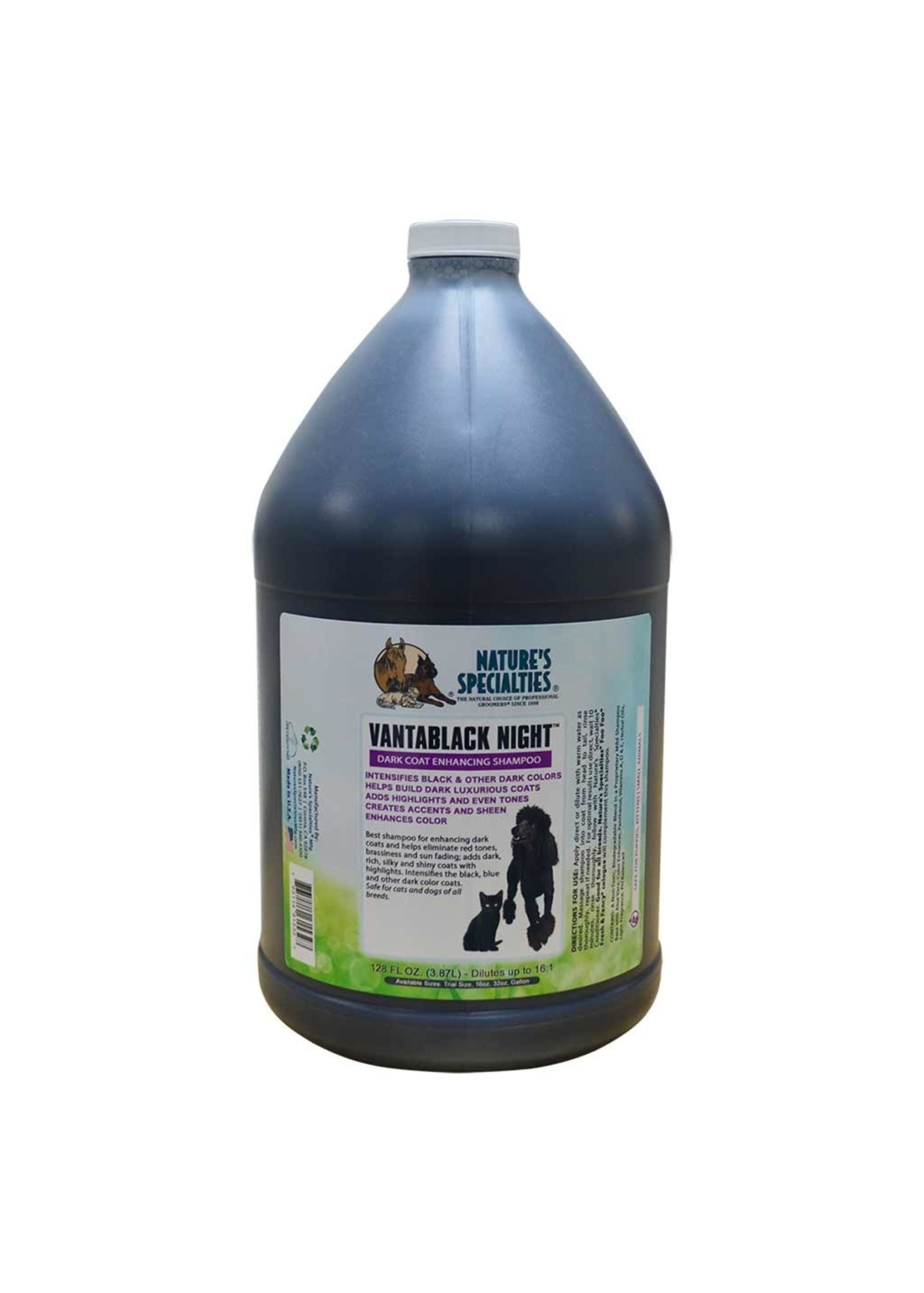 Nature’s Specialties Vantablack Night Dark Coat Shampoo 1 Gallon AHP