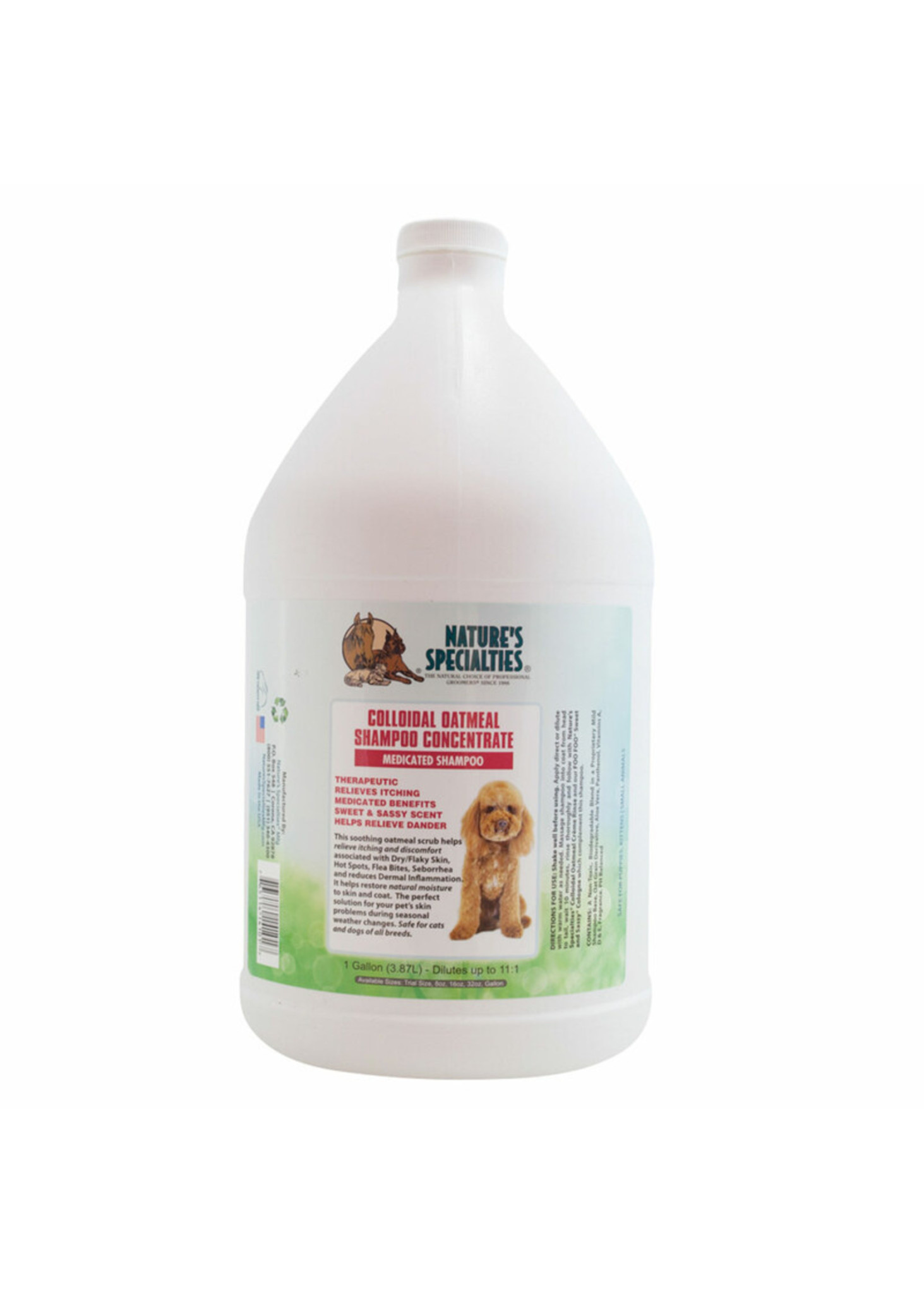 Nature s Specialties Colloidal Oatmeal Medicated Dog Shampoo 1 Gallon AHP PET SUPPLY LLC