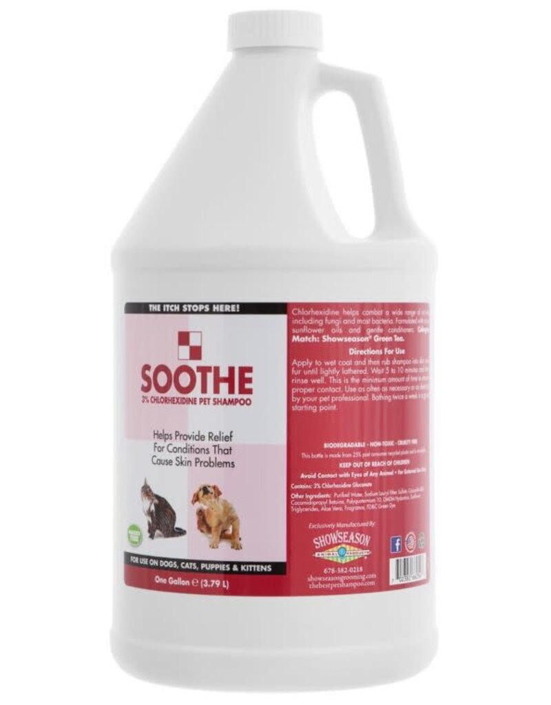 ShowSeason ShowSeason Soothe 3% Chlorhexidine Pet Shampoo  1 Gallon