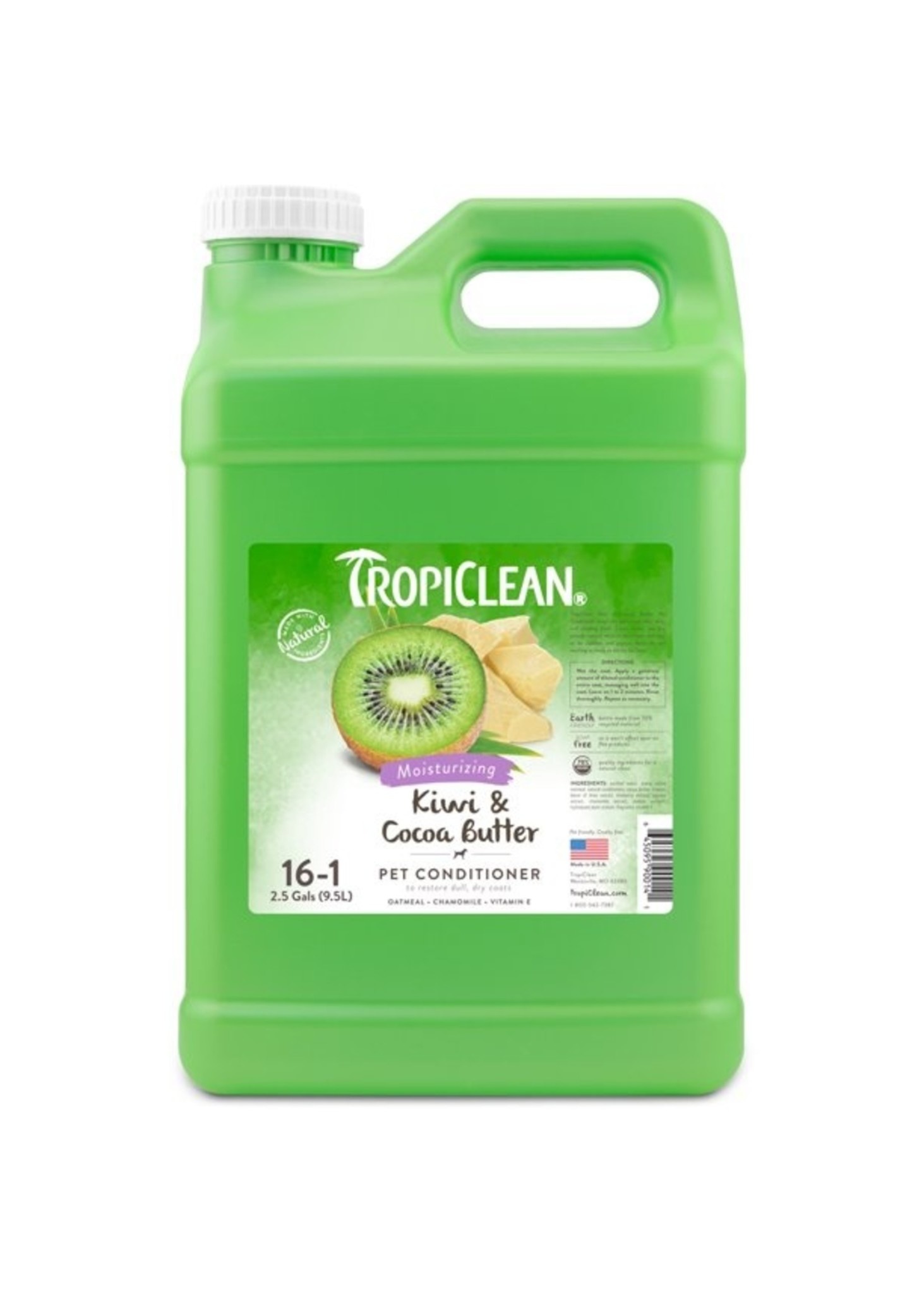 TropiClean Kiwi & Cocoa Butter Moisturizing Conditioner 2.5 Gallon