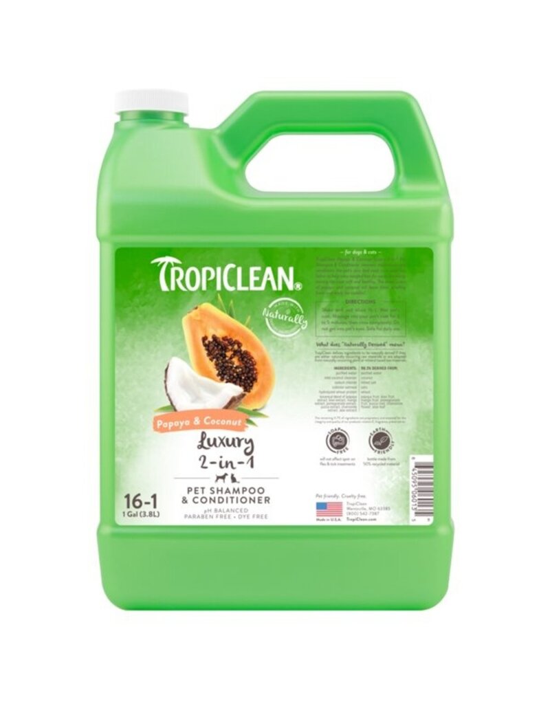 Tropiclean TropiClean Papaya & Coconut Luxury 2 In 1 Shampoo & Conditioner  2.5 Gallon