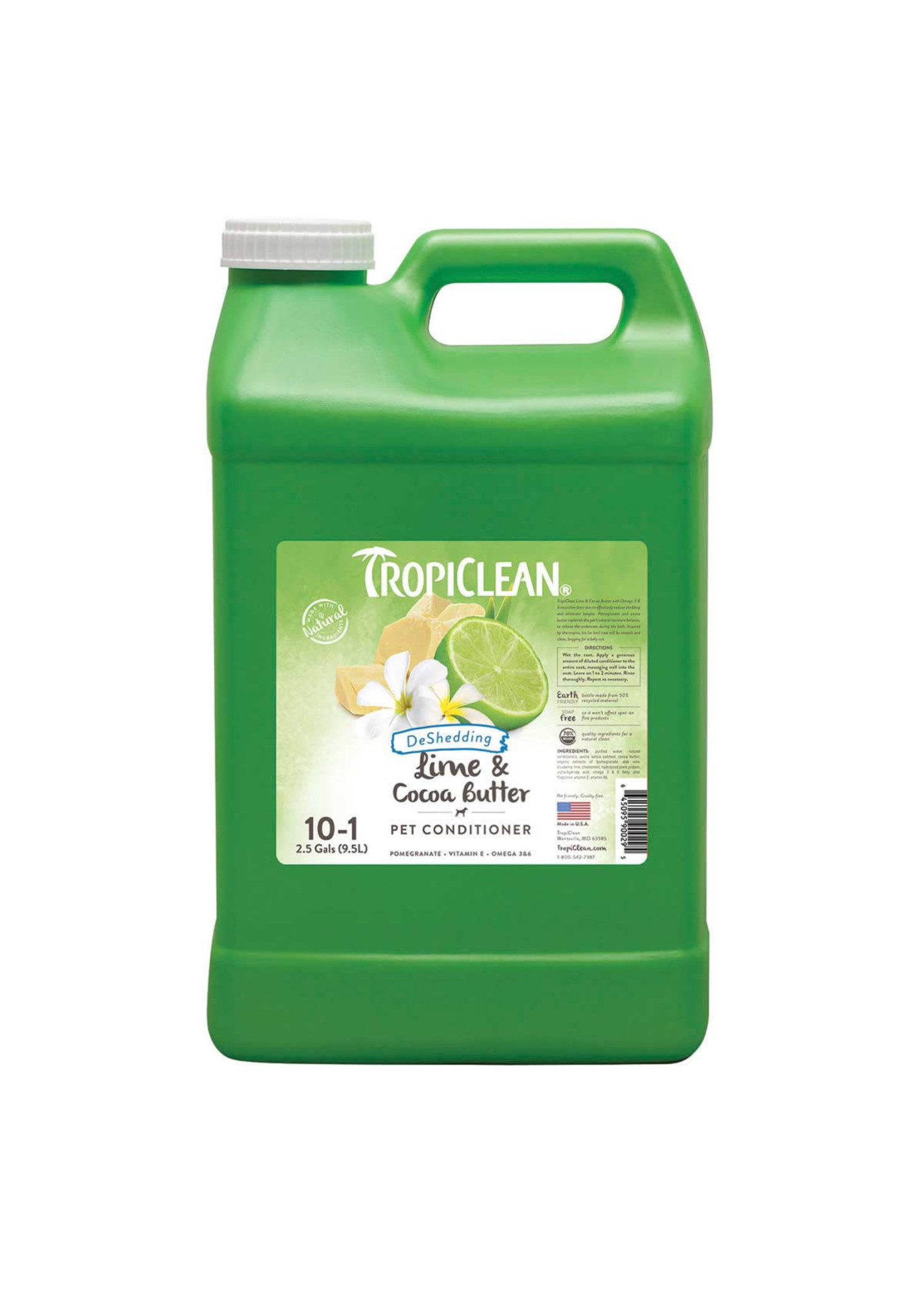 TropiClean Lime & Coconut Shed Control Shampoo 2.5 Gallon AHP PET