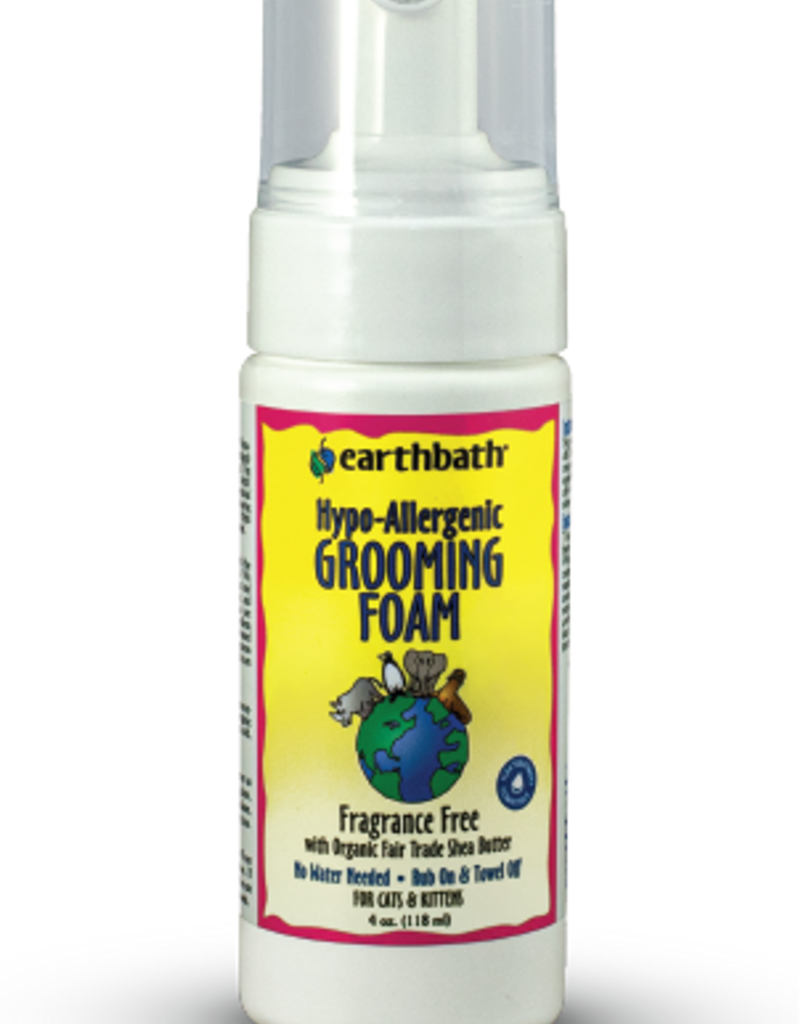 Earthbath Earthbath Grooming Foam for Cats, Hypo-Allergenic & Fragrance Free, 4 oz