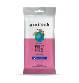 Earthbath Earthbath Ultra-Mild Puppy Wipes, Wild Cherry, 30 ct