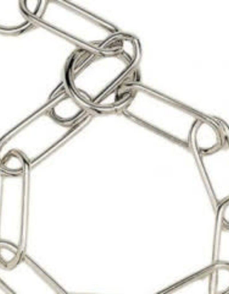 Herm Sprenger Herm. Sprenger Fur Saver Link Dog Chain Training Collar, Steel Nickel Plated, 3.0 mm x 23"