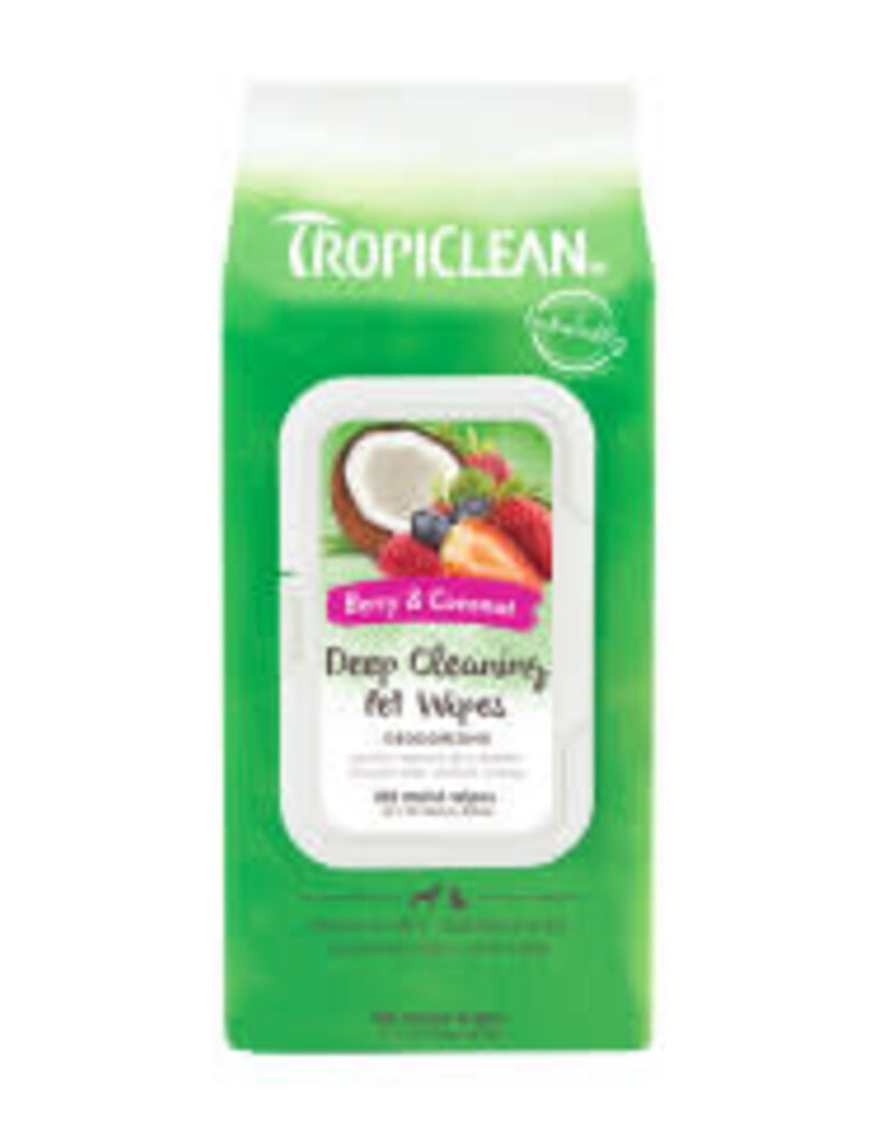Tropiclean Sweet Berry & Coconut Deep Cleaning Pet wipes 20 count