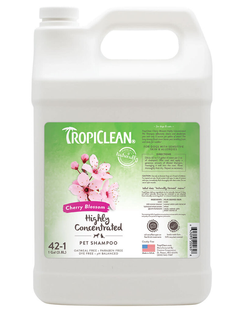 Tropiclean TropiClean Cherry Blossom High Concentrate Shampoo 1 Gallon