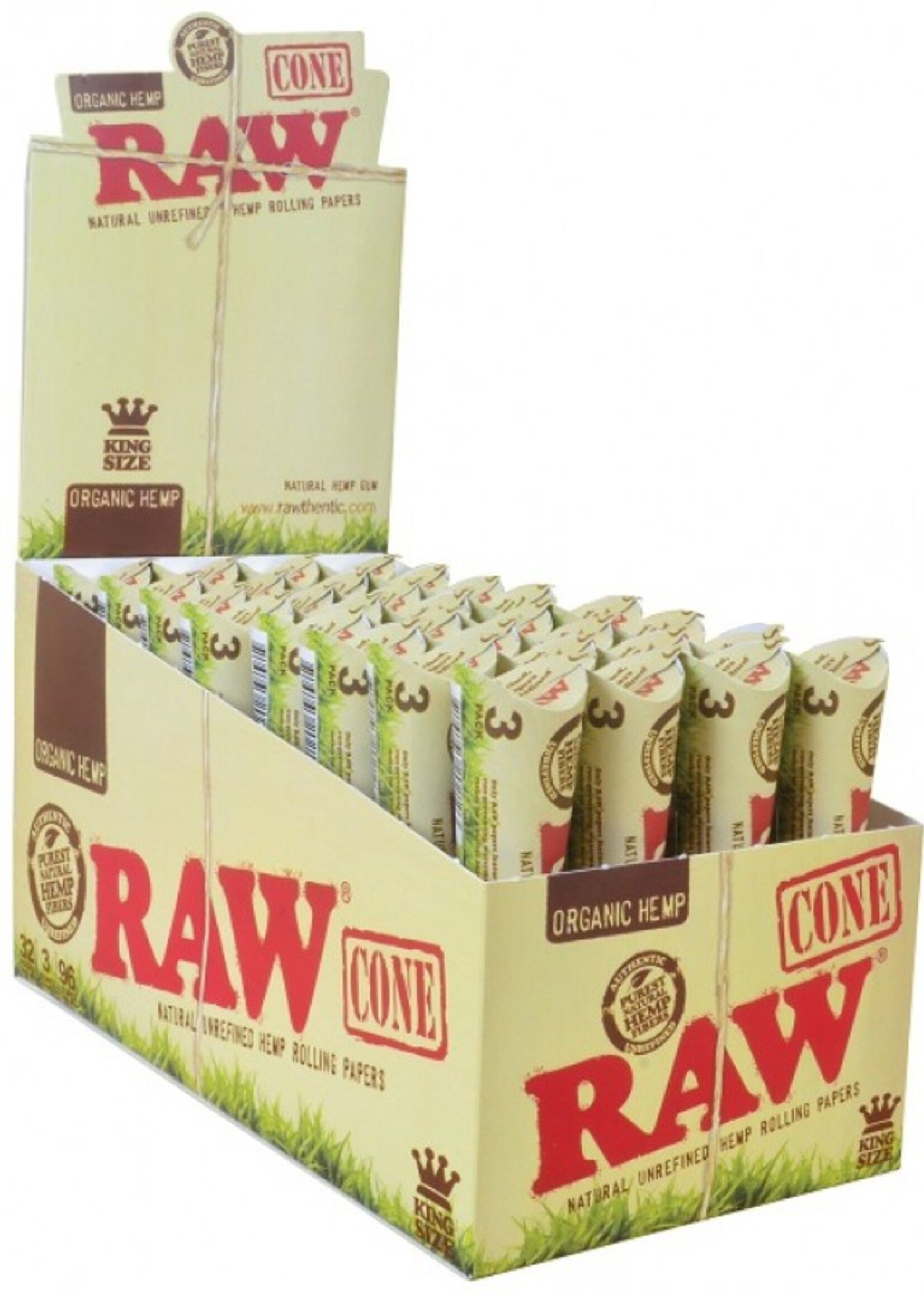 Raw Raw Cones Organic King 3pk