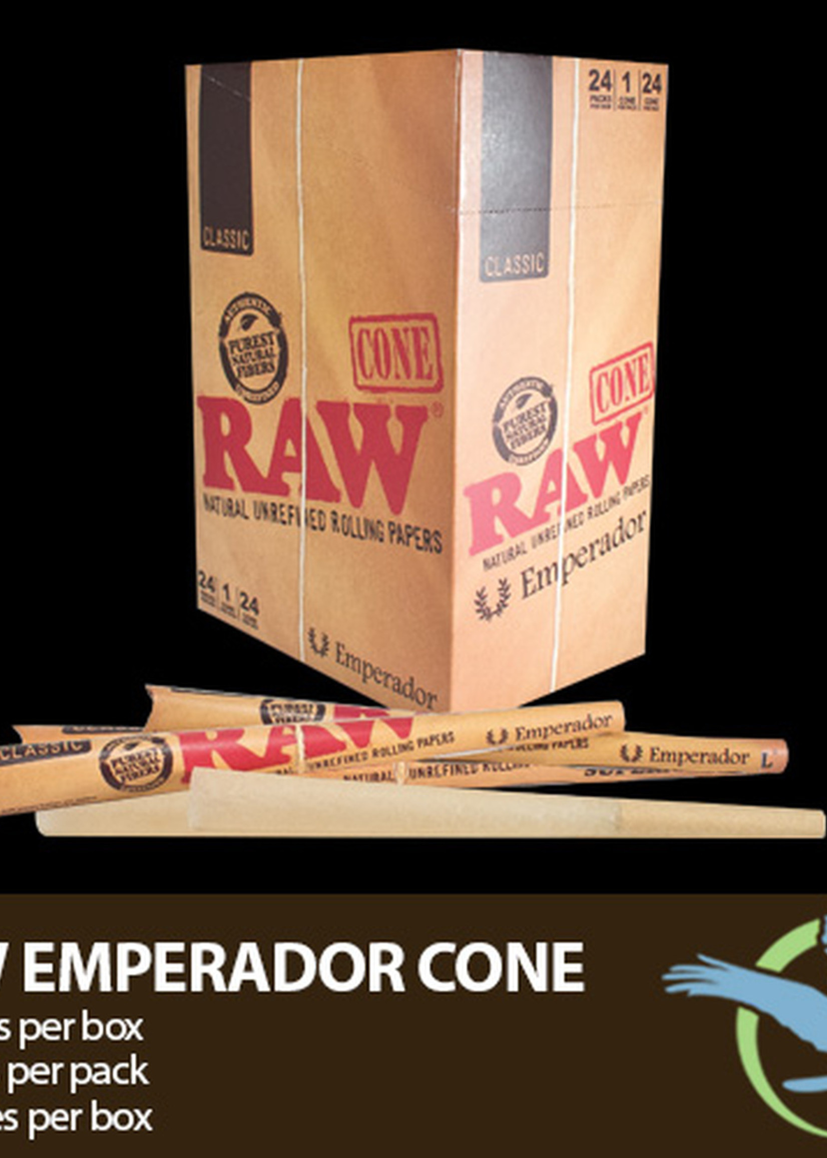 Raw RAW Cone Rolling Papers - Emperador - 1ct