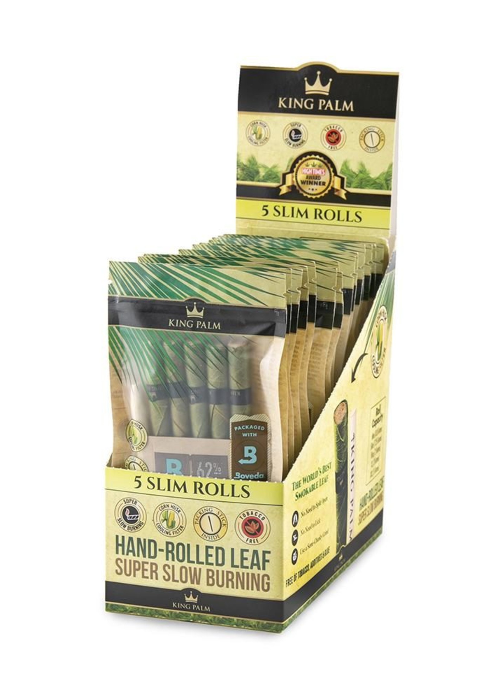 King Palm King Palm Slim Size 5pk w/ Boveda