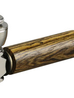 Exotic Wood & Stainless Steel Hand Pipe Lg - #1261