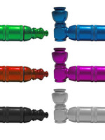 Unbranded Straight Tank Covered Metal Hand Pipe | 3.75" | Colors Vary - #0684