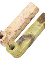 Unbranded Slab Multi-color Angles Stone Hand Pipe | 3.25" #2625