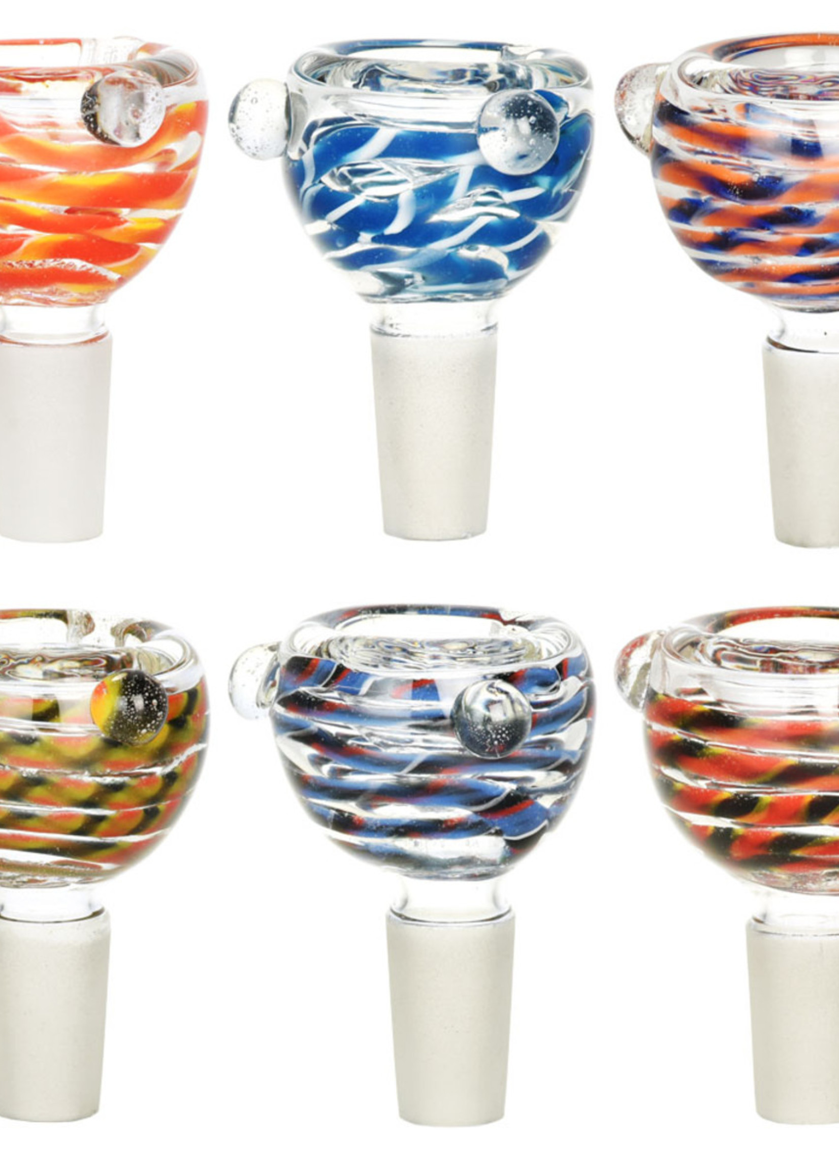 Colorful Slide Glass Bowl 14mm Male - #7775