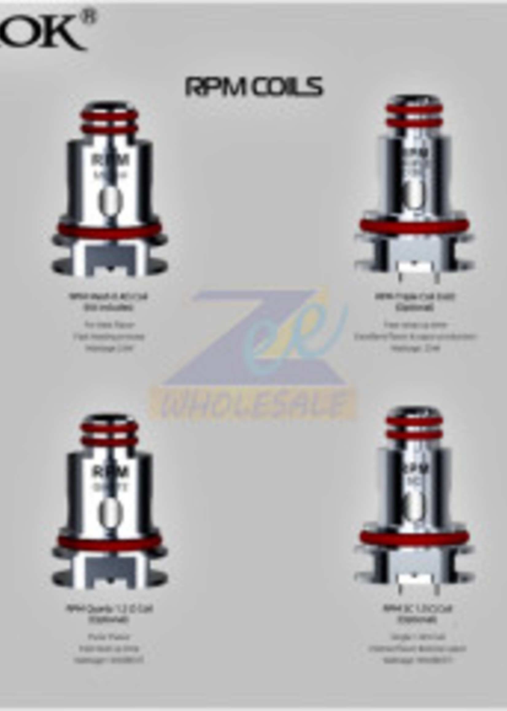 Smok SMOK RPM40 Coils SC 1.0ohm Coil - SINGLE