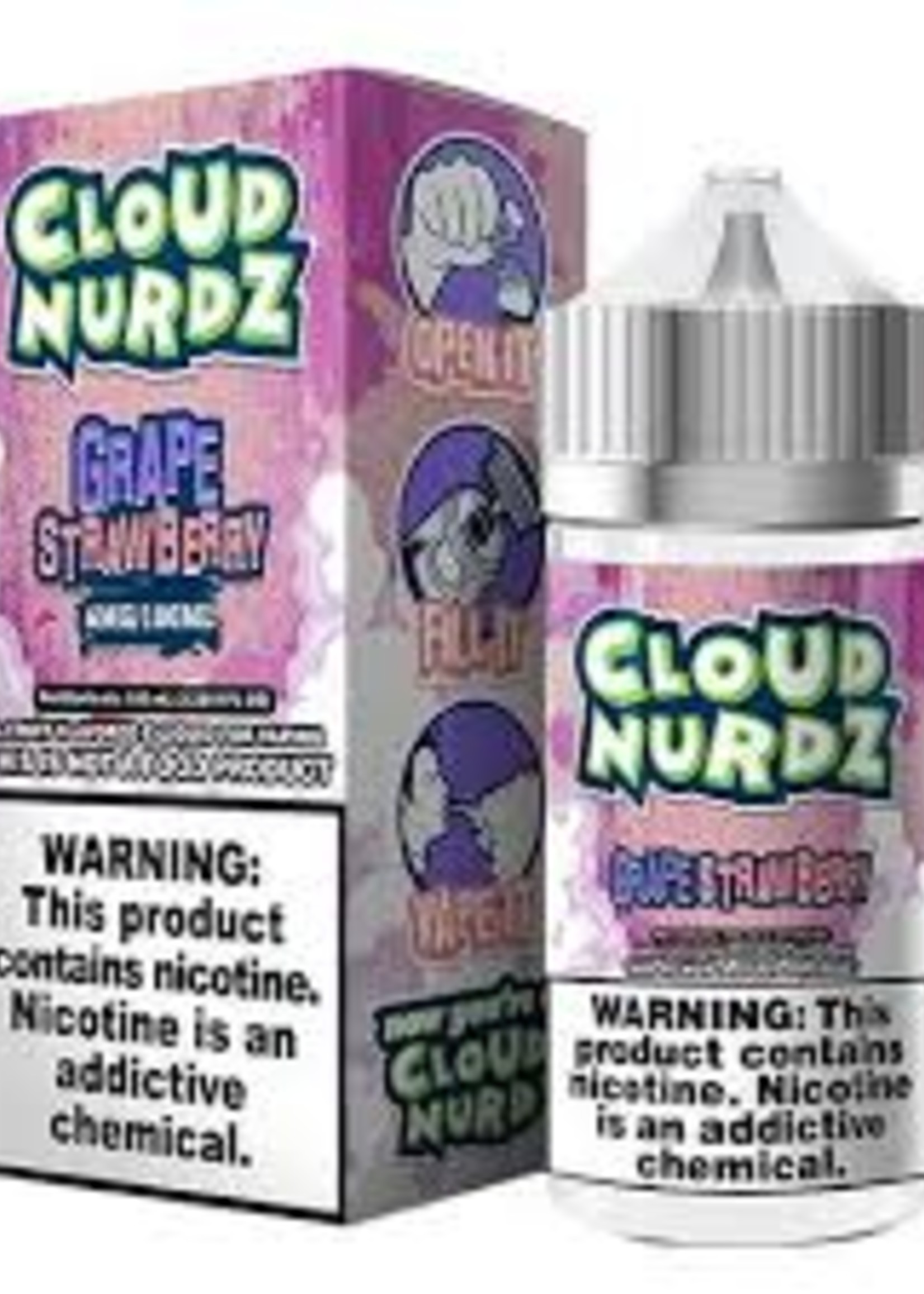 CLOUD NURDZ 100ml - Grape Strawberry - 6mg