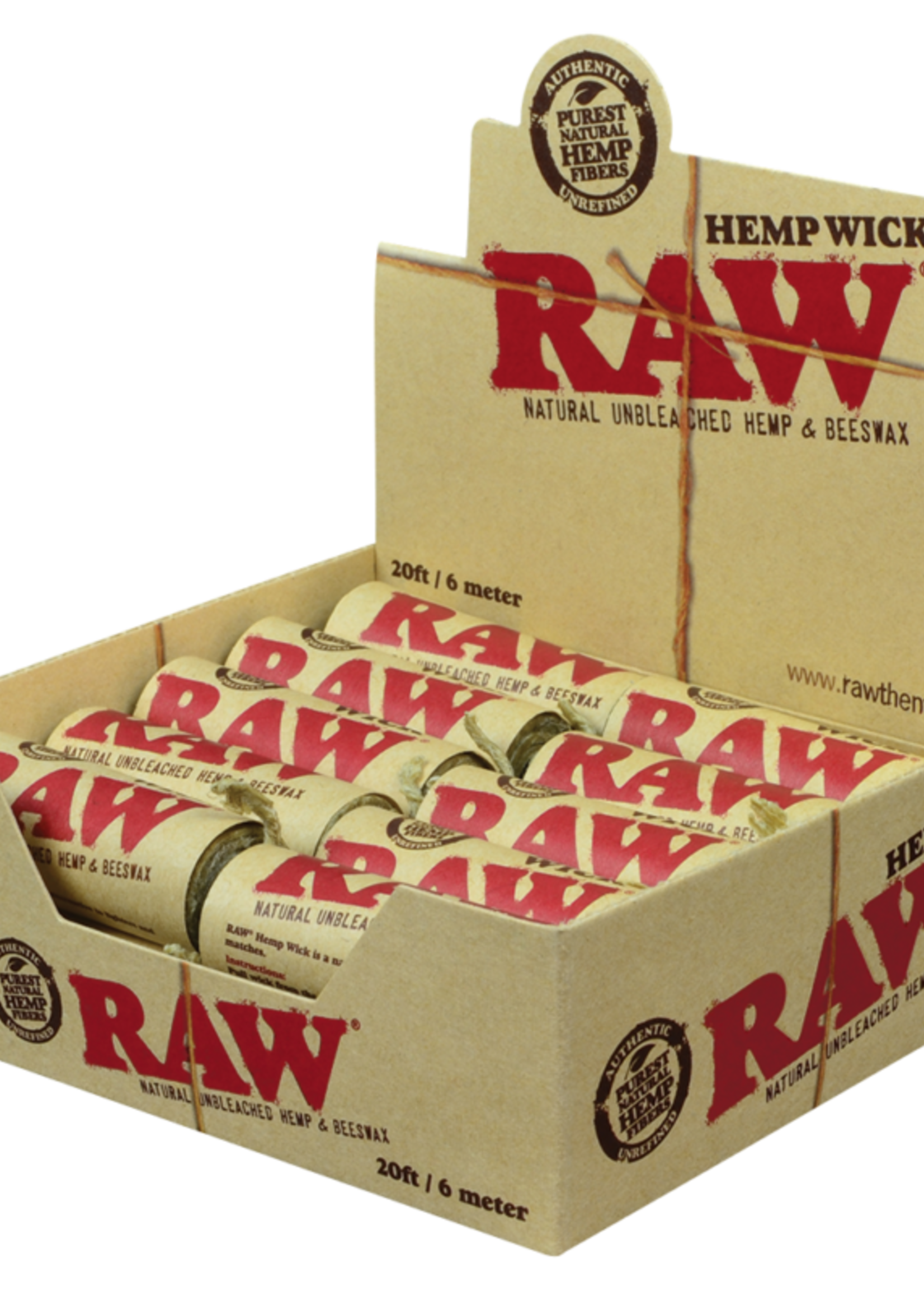 Raw Raw Hemp Wick 20 ft/6 meter