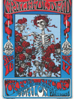 Grateful Dead - Skeletons & Roses Poster - 24"x36" - #9009