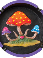 Fujima Mushroom Round Polyresin Ashtray | 4.25" - #9159