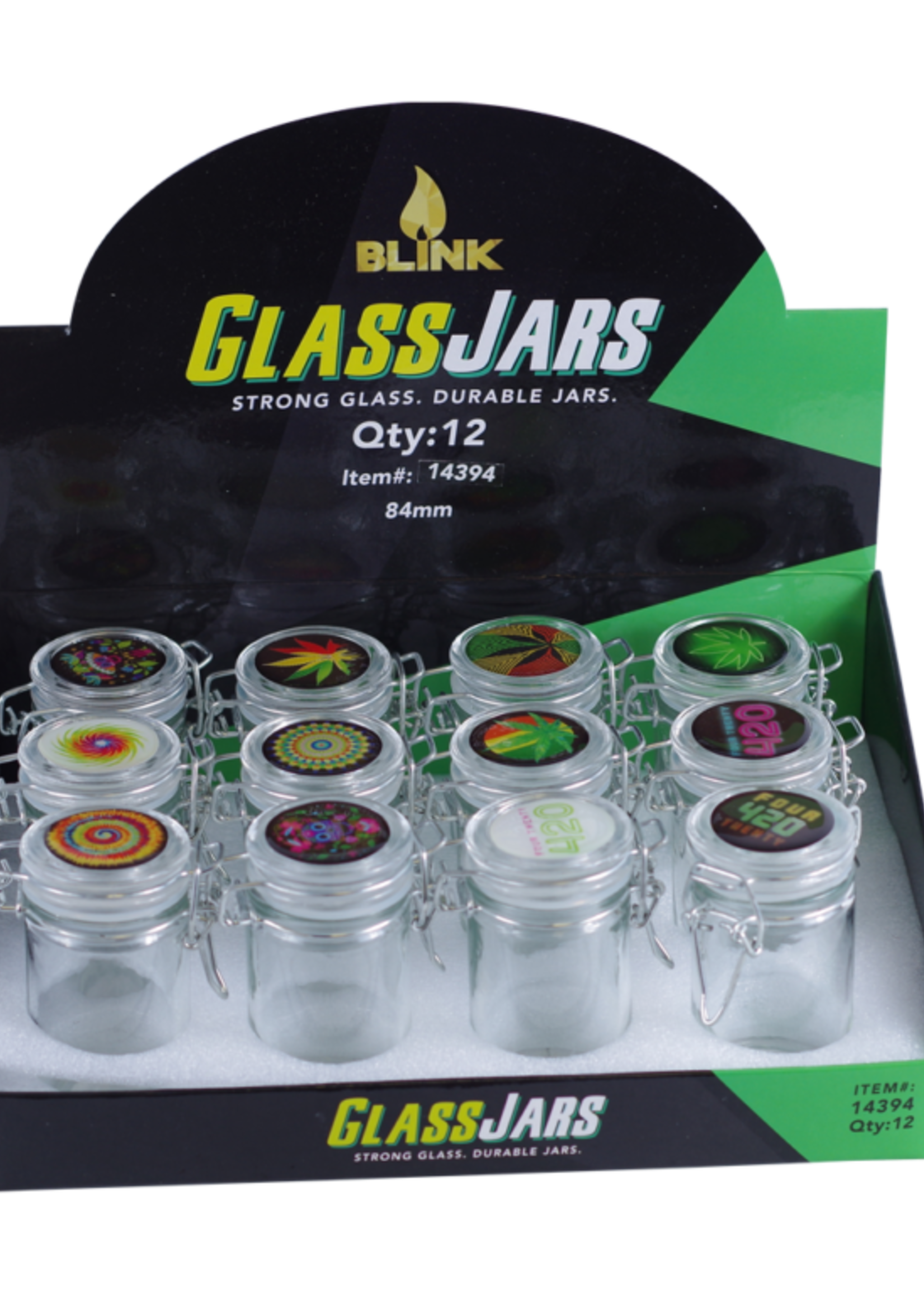 Blink Blink Air Tight Glass Jars W/ Latch Top - #9698