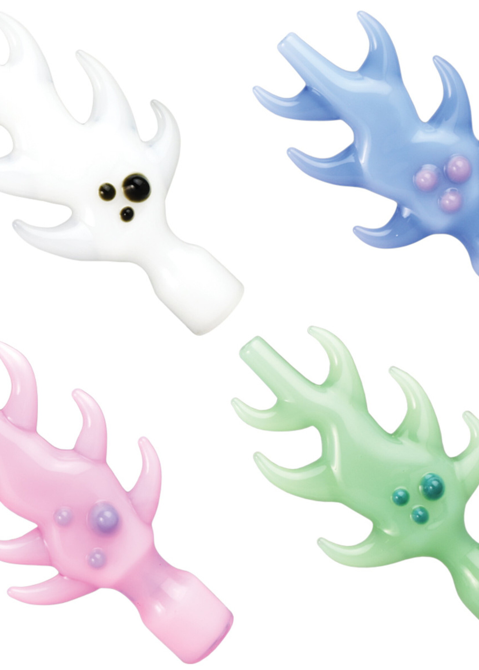 Pulsar Tongue of Sacred Flame Glass Chillum | 3.25" | Colors Vary - #9924