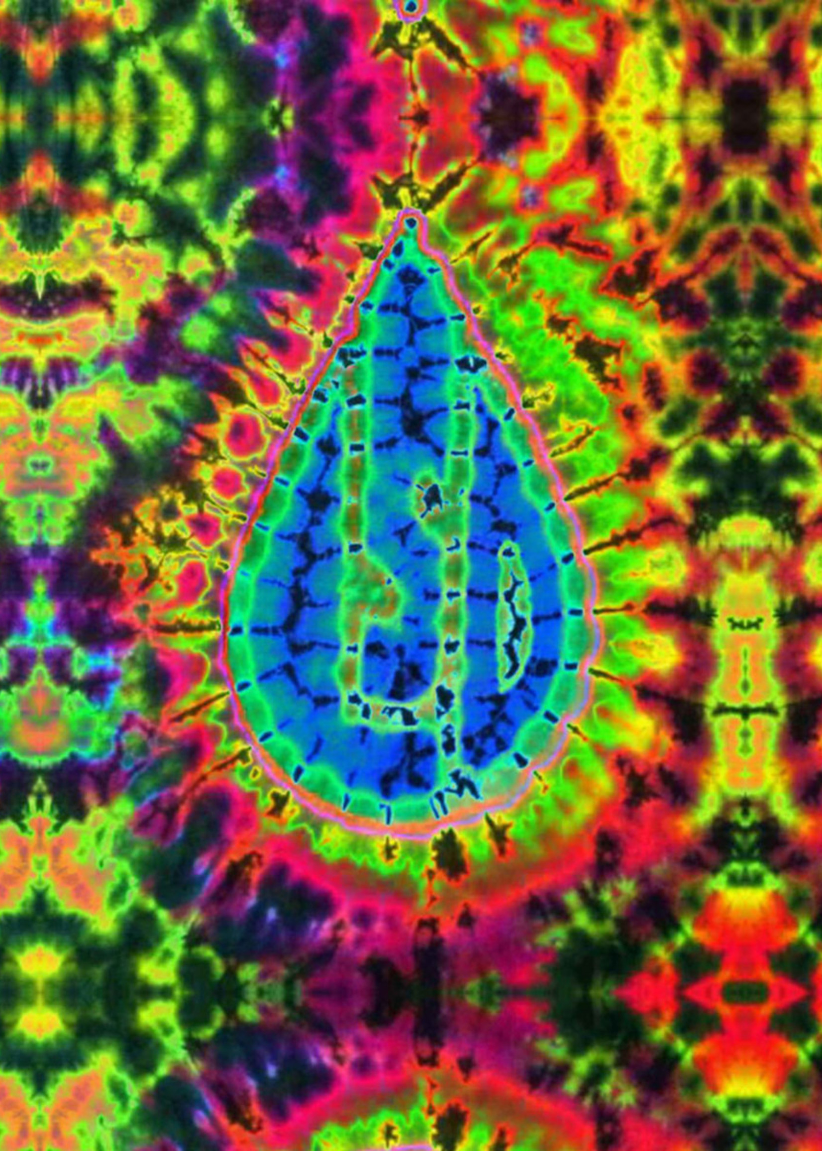 Feed A Hippie Tie-Dye Tapestry | Psychedelic LSD | 60" x 80"