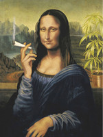 Unbranded 24"x 36" Mona Lisa Smoking Poster