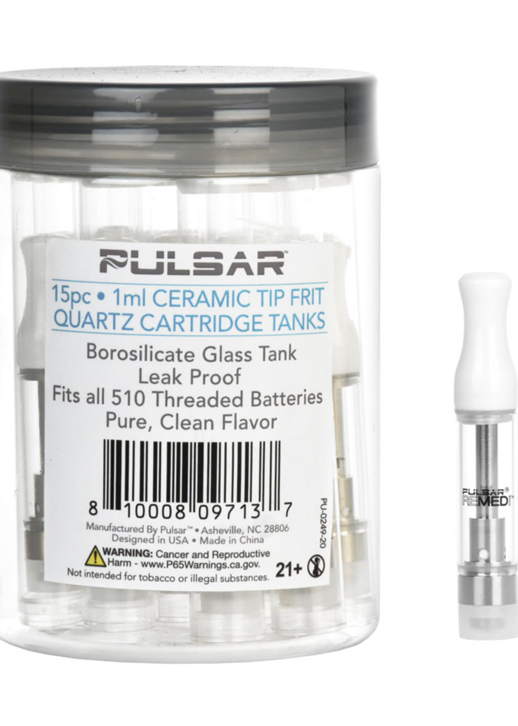Pulsar Pulsar Ceramic Tip Quartz Frit Cartridge Tanks | 1mL - #0195