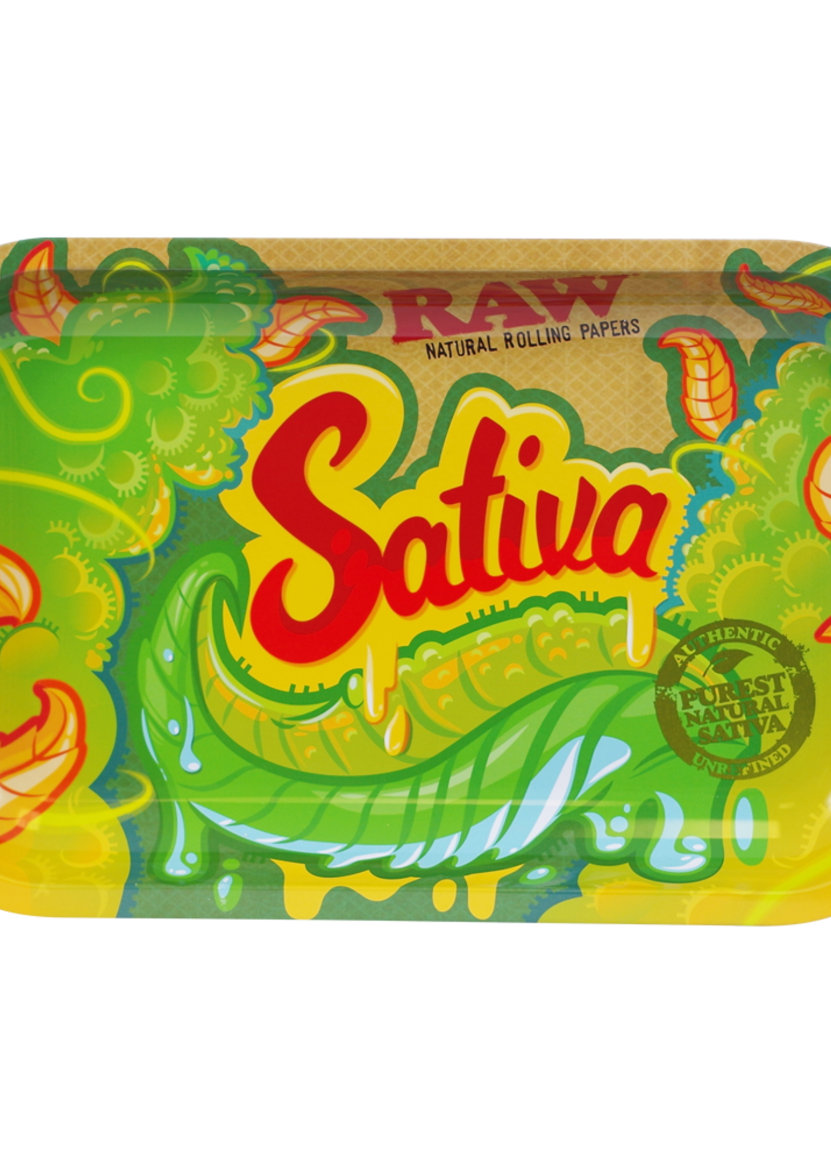 Raw Small Raw Rolling Tray - Sativa Design