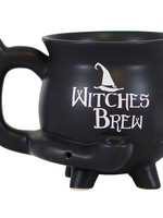 Ceramic Witches Brew Black Mug Hand Pipe - #0628