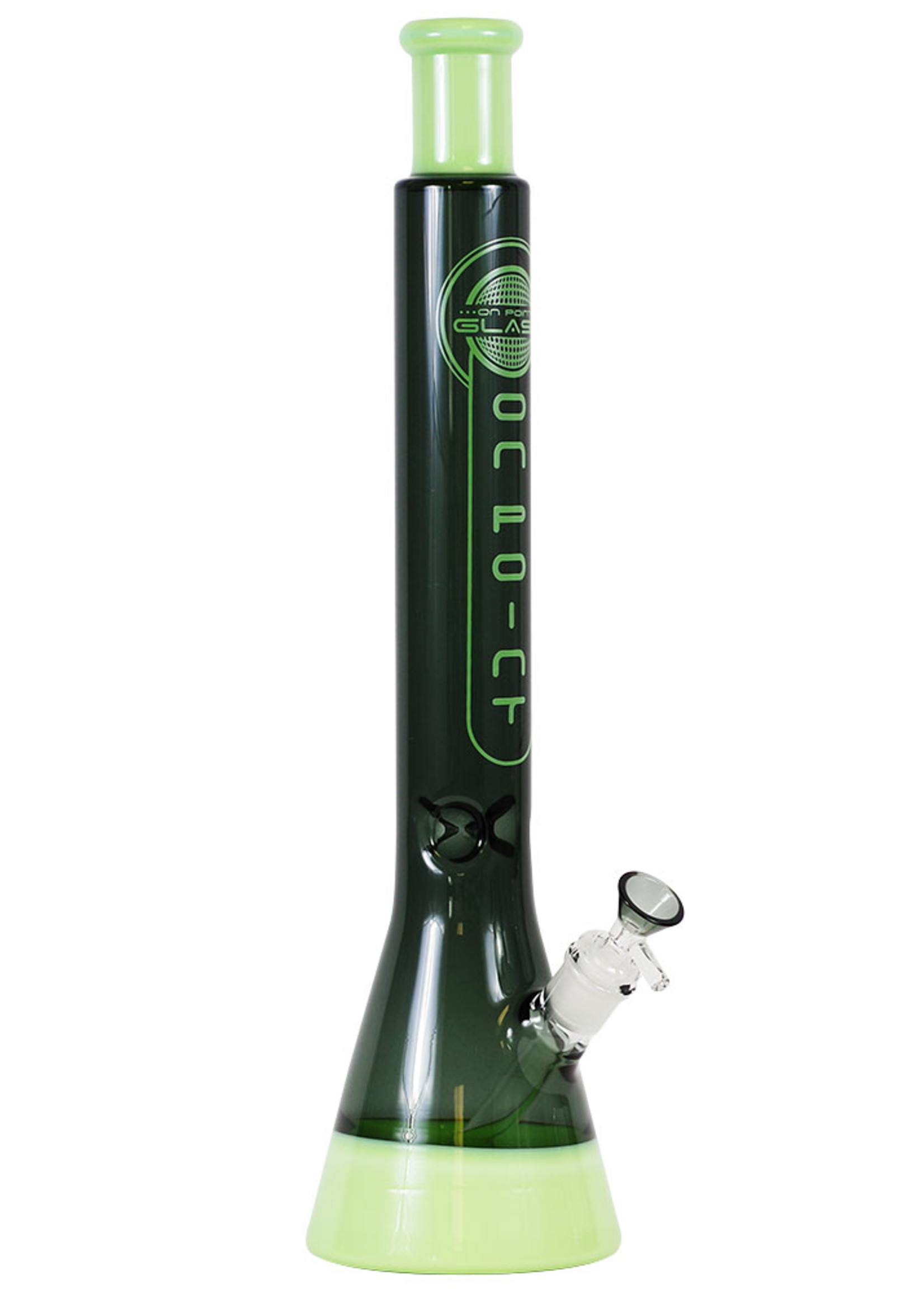 On Point Glass 18â€³ Dual Color Beaker Water Pipe - #1023