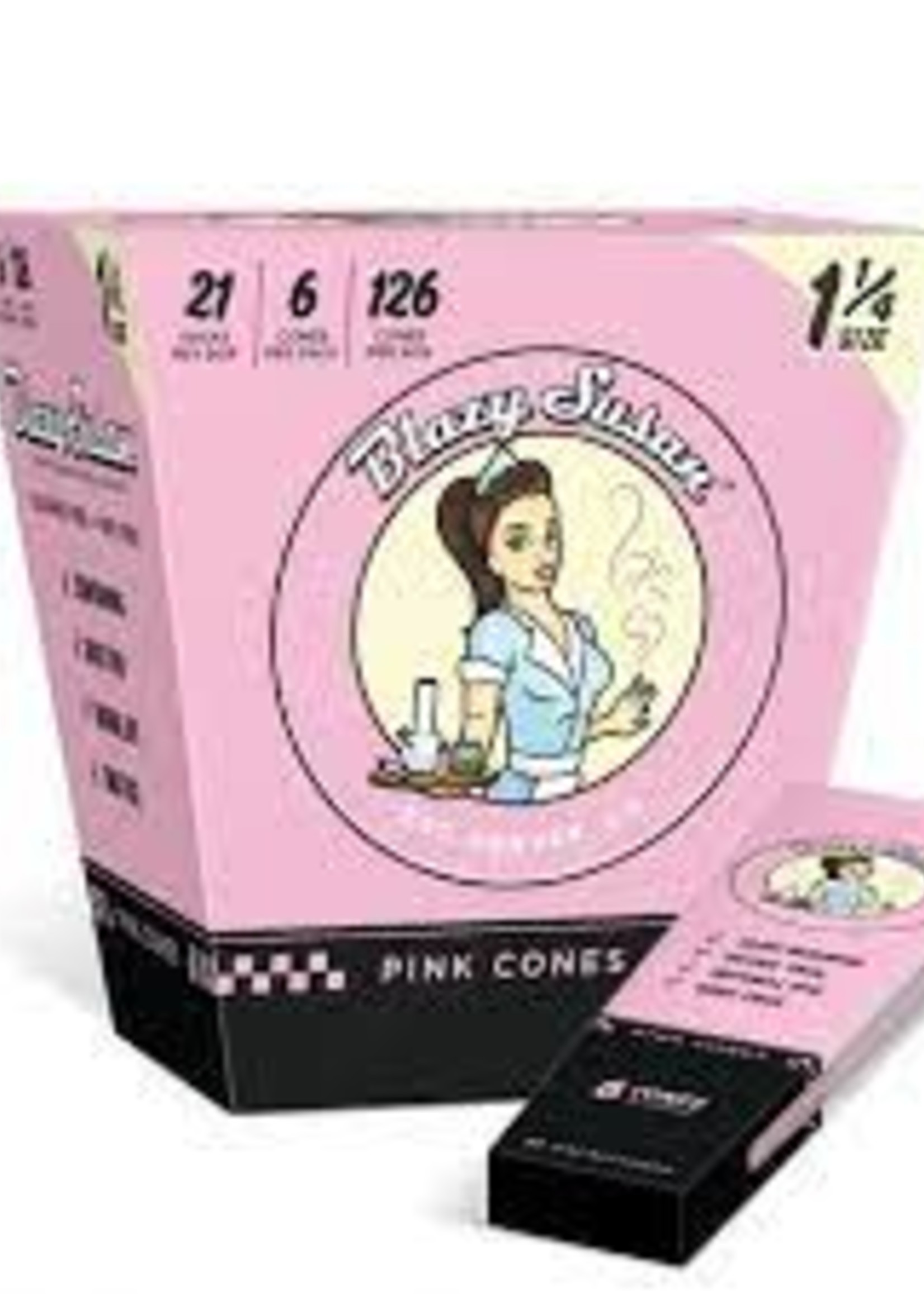 Blazy Susan Blazy Susan 1 1/4 Pink Cones 6pk