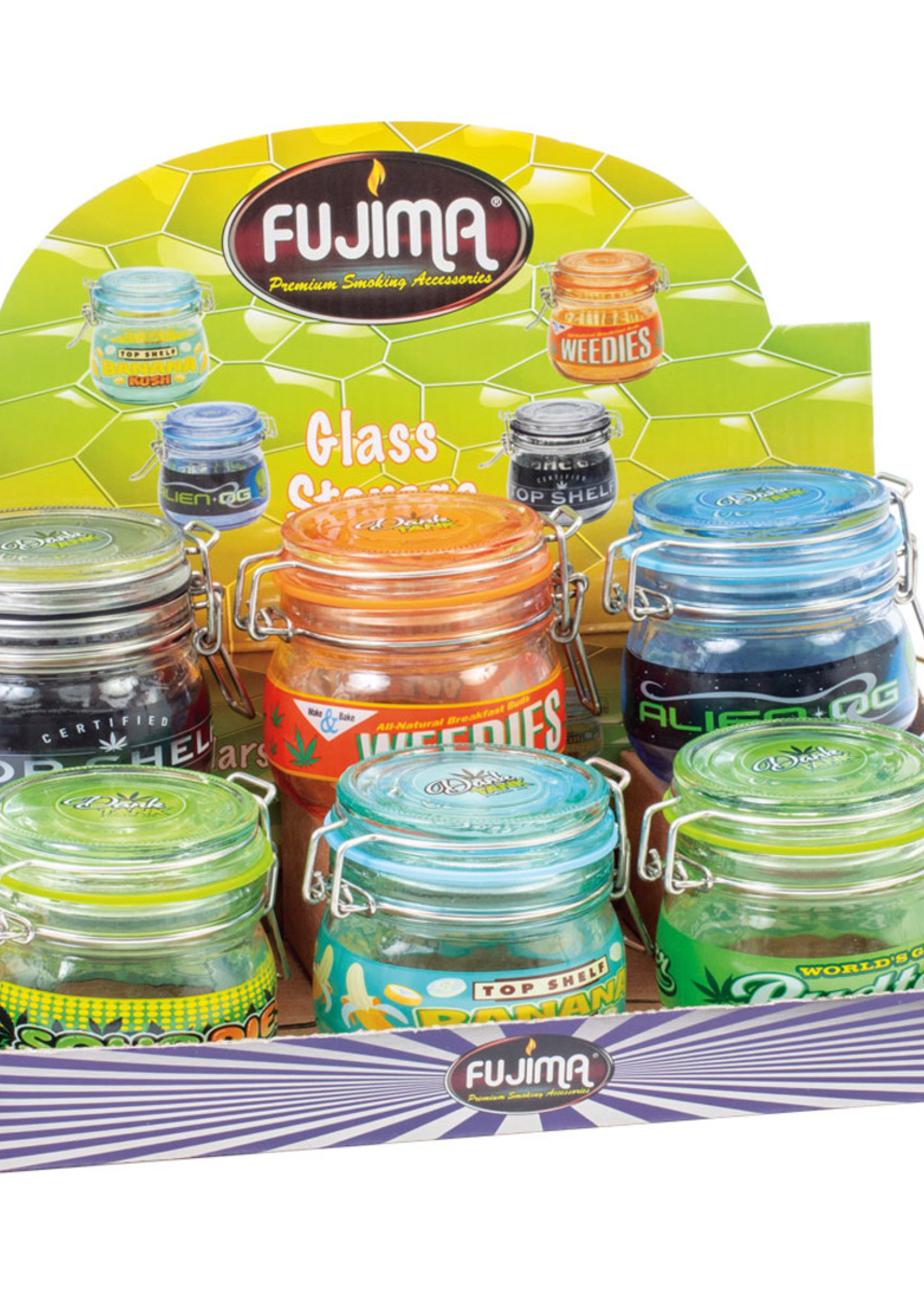 Fujima 2.75" Dank Tank Glass Jar Assorted Designs - #1355