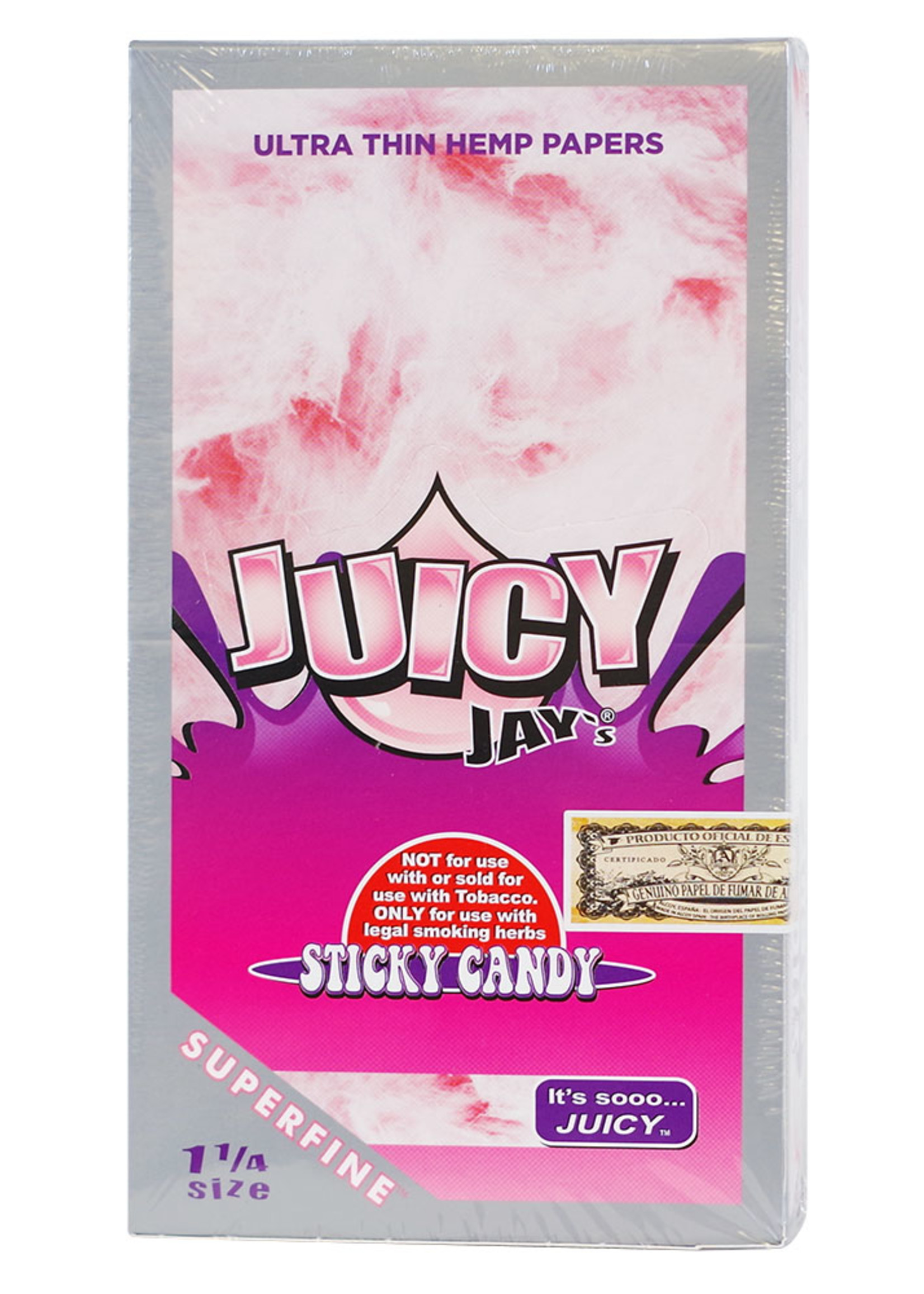 Juicy Jays Juicy Jayâ€™s 1 1/4 Ultra Thin Rolling Papers - Sticky Candy