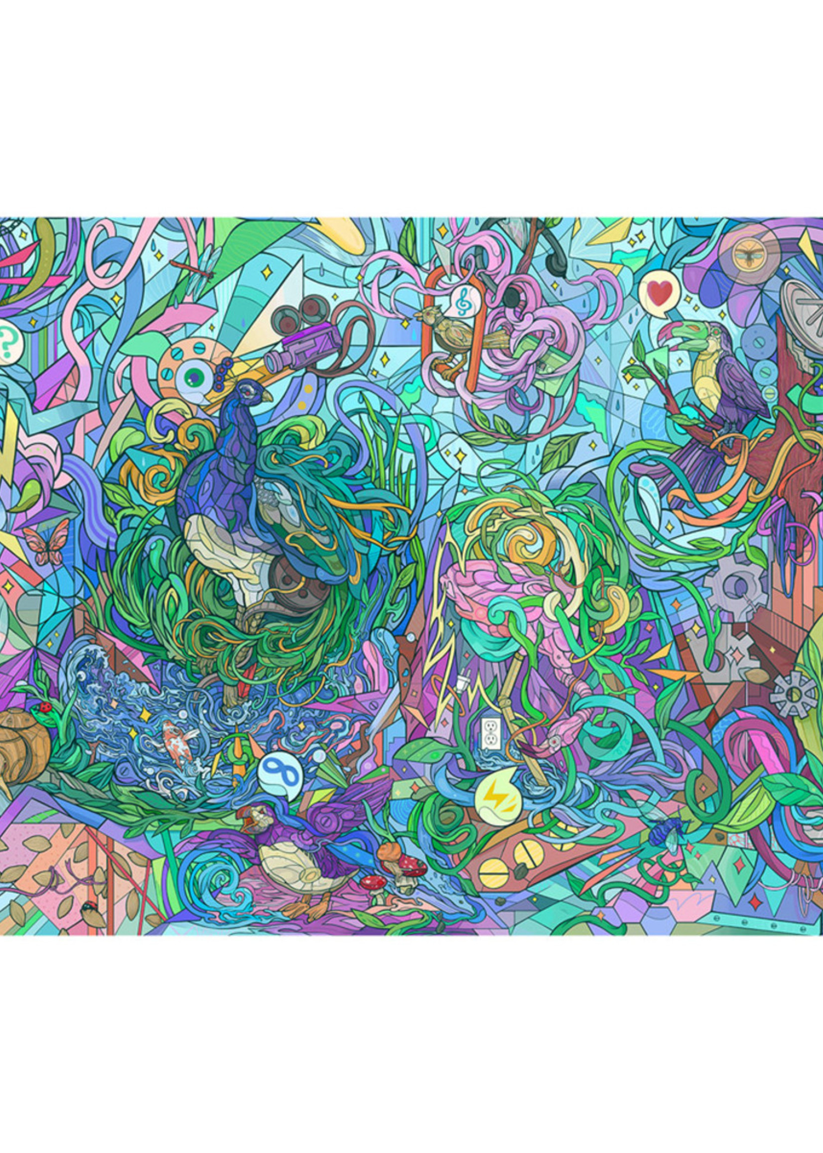 Pulsar Mechanical Birdhouse Tapestry | 55" x 83" - #1389