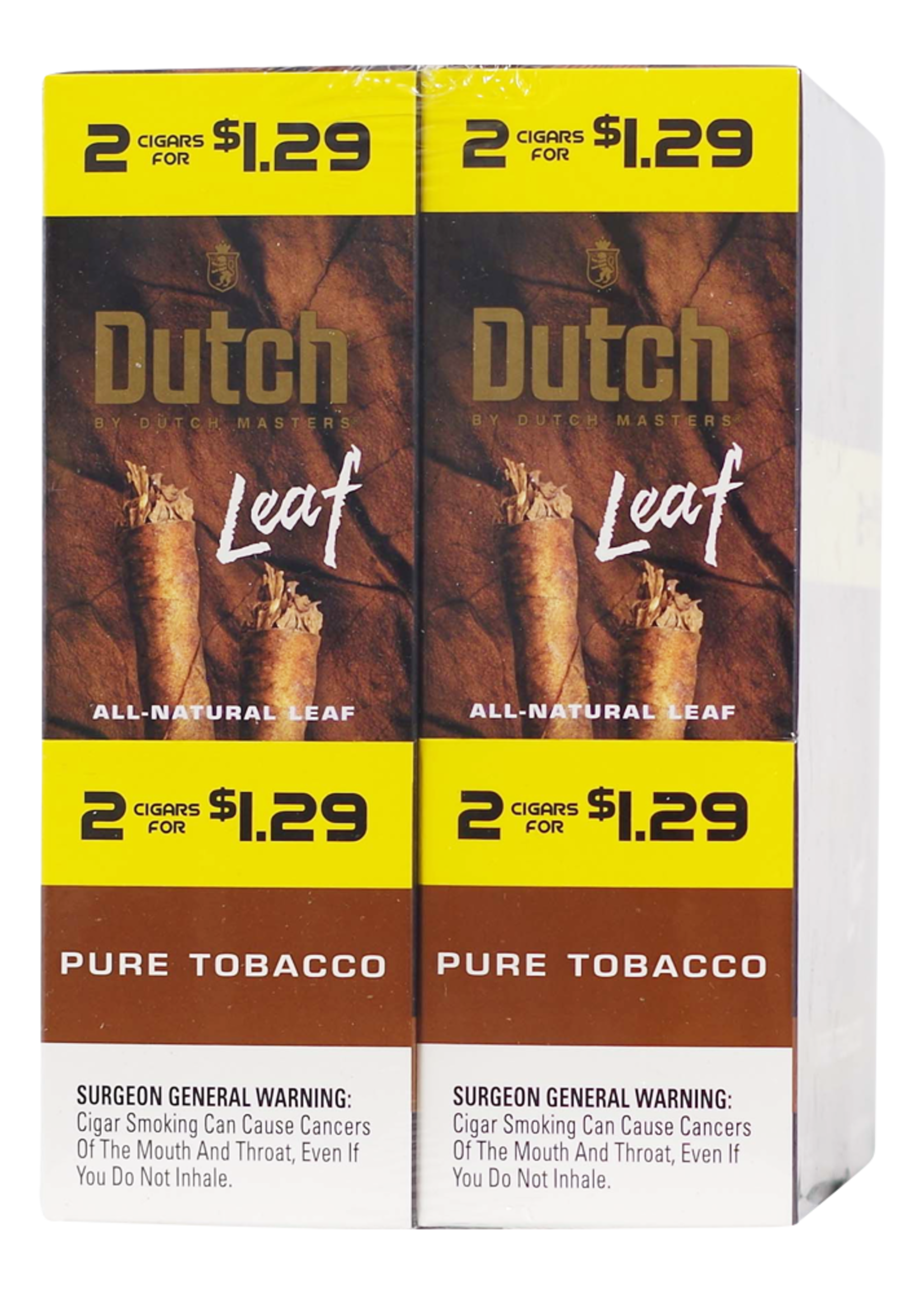 Dutch Leaf Rolled Cigars 2ct Pack - Pure Tobacco