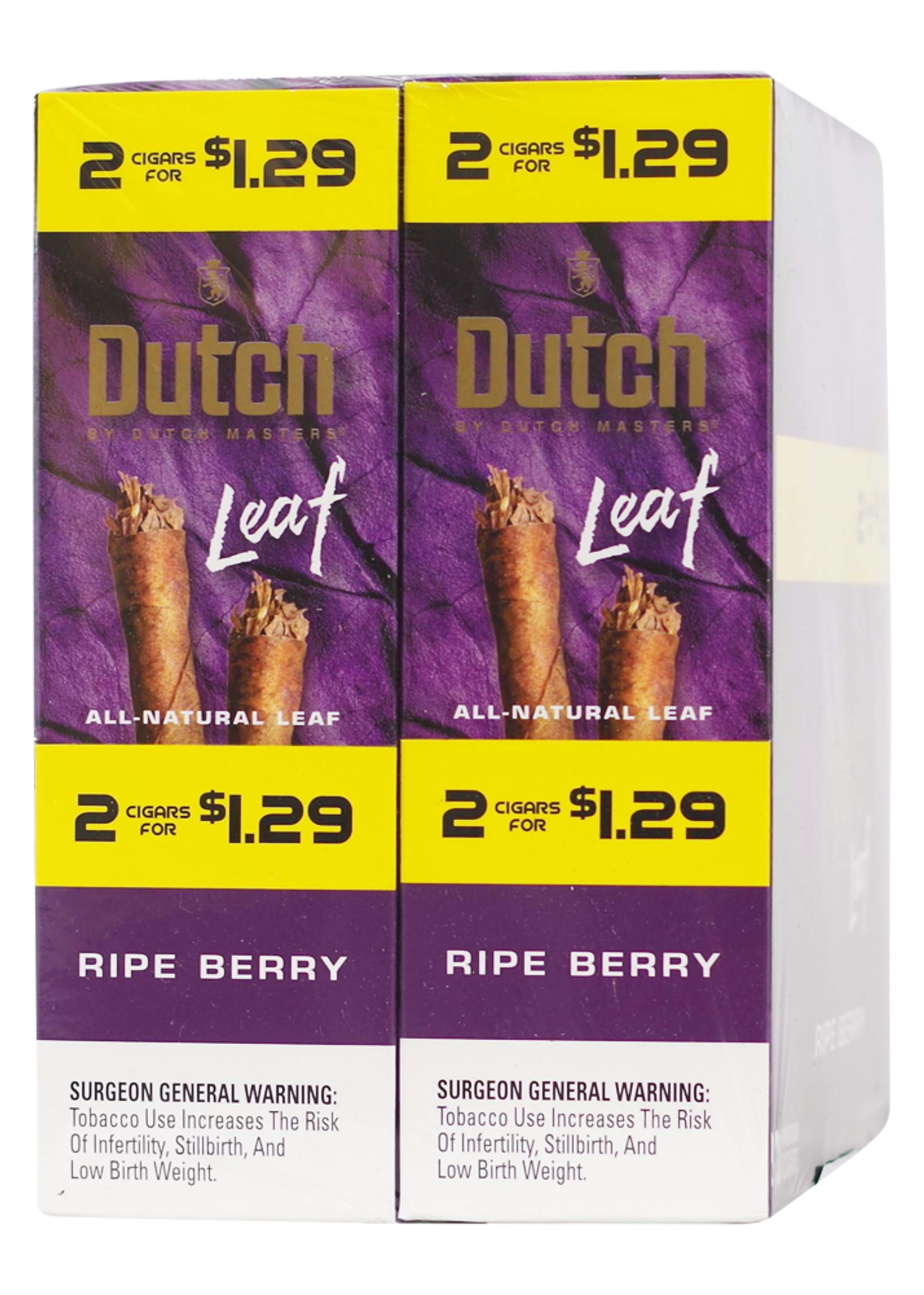 Dutch Leaf Rolled Cigars 2ct Pack - Ripe Berry