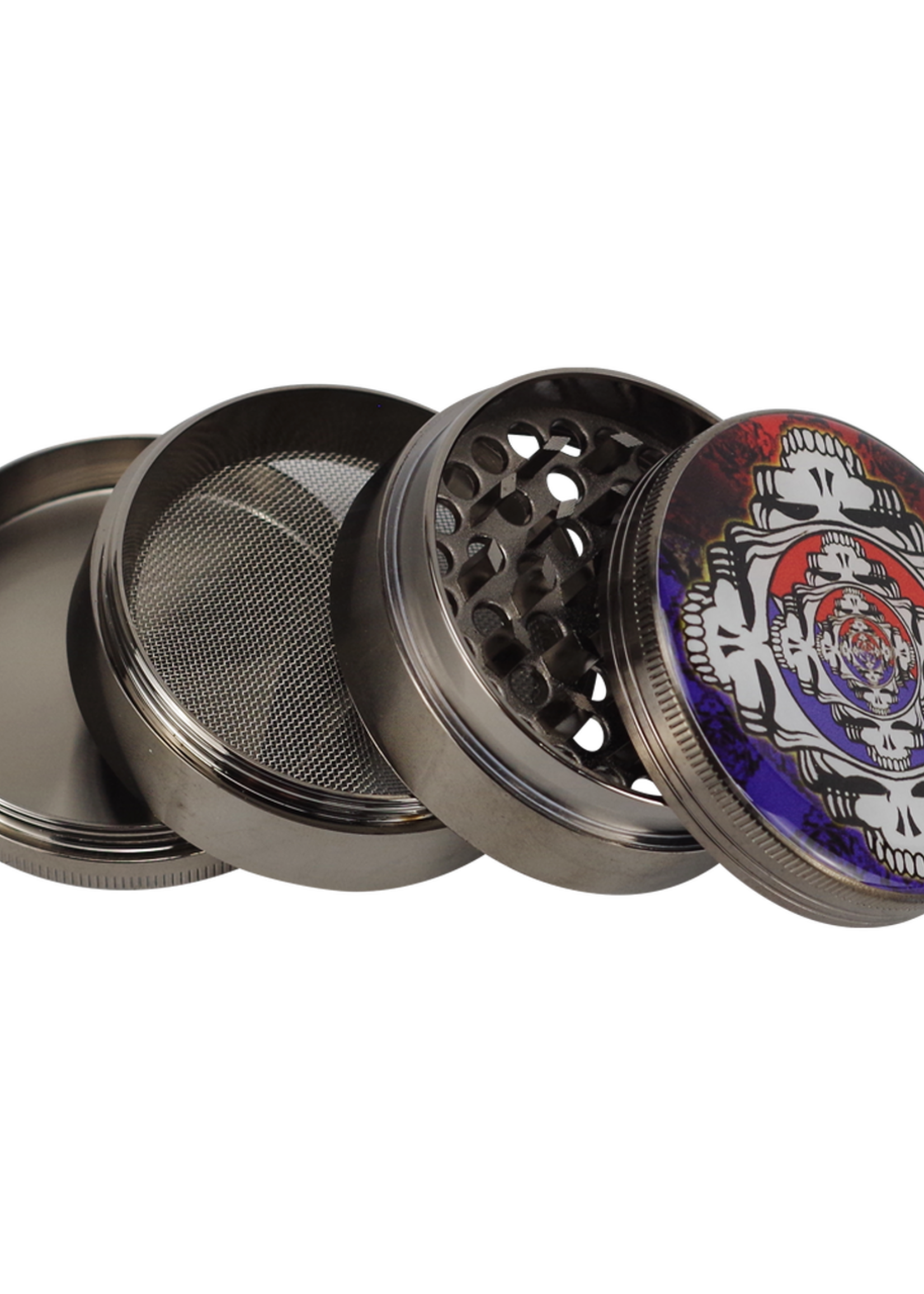 63mm 4 Part Metal Grinder Assorted Designs - #1693